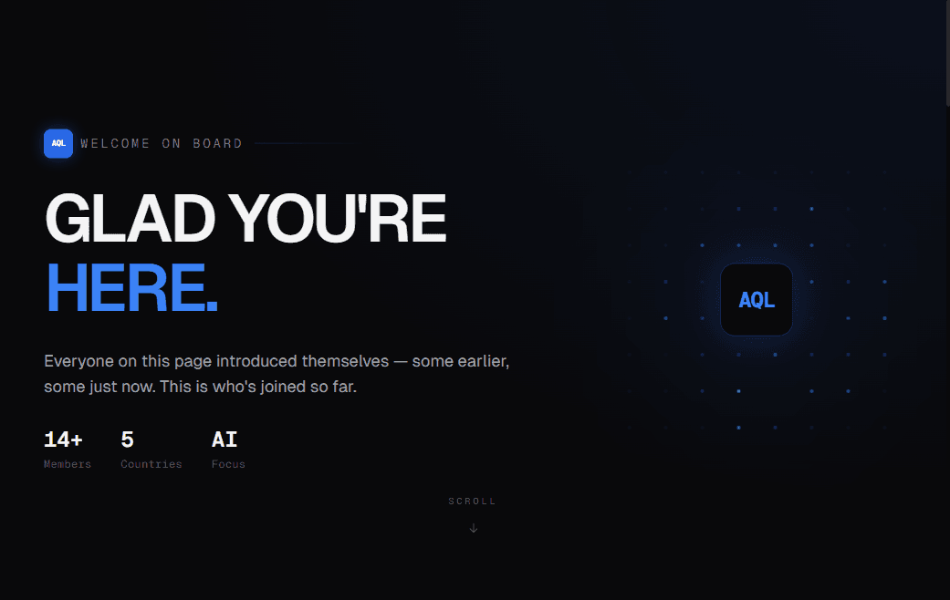 AQL Welcome — System